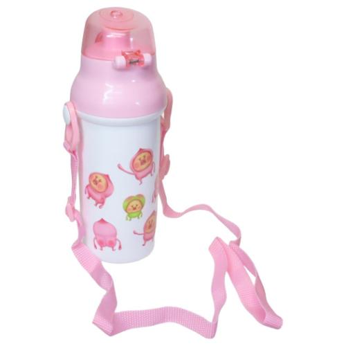 こびとづかん 水筒 抗菌食洗器対応直飲プラワンタッチボトル 480ml カクレモモジリ キャラクター グッズ