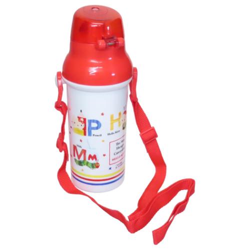 はらぺこあおむしxハローキティ 水筒 抗菌食洗器対応直飲プラワンタッチボトル 480ml サンリオ キャラクター グッズ