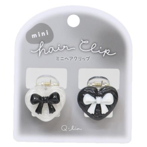 ヘアアクセサリー ミニヘアクリップ リボンハート かわいい グッズ