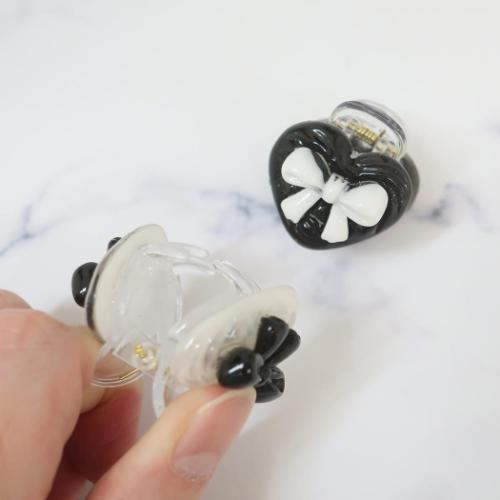 ヘアアクセサリー ミニヘアクリップ リボンハート かわいい グッズ