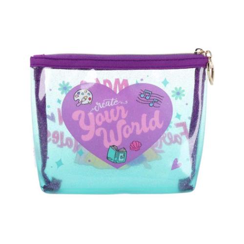 ディズニープリンセス ミニポーチ ラメクリアポーチ 集合 ディズニー キャラクター グッズ