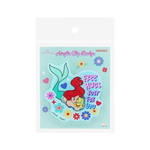 リトルマーメイド クリップ アクリルクリップバッジ アリエル ディズニープリンセス キャラクター グッズ メール便可