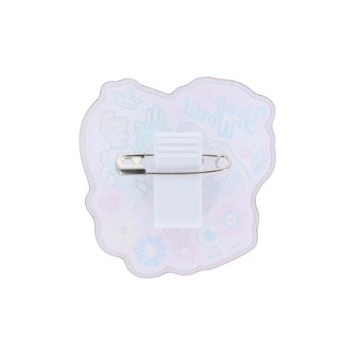 ディズニープリンセス クリップ アクリルクリップバッジ 集合P ピンク ディズニー キャラクター グッズ メール便可