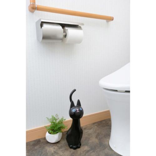 トイレ用品 ねこのトイレブラシ クロ ねこ かわいい グッズ