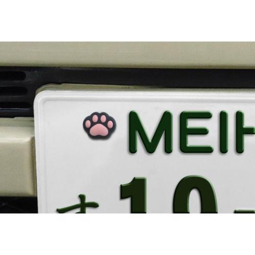 カー用品 肉球NEWナンバーボルトキャップ クロ ねこ かわいい グッズ メール便可
