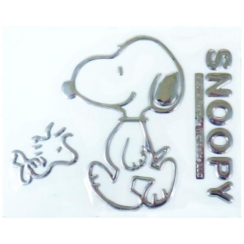 スヌーピー ビッグステッカー エンブレムステッカー B ピーナッツ キャラクター グッズ メール便可