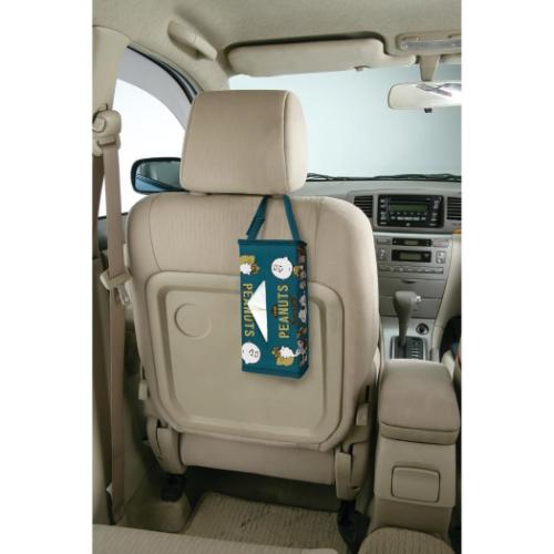 スヌーピー ティッシュカバー レトロティッシュケース ネイビー ピーナッツ キャラクター グッズ メール便可