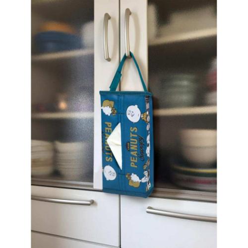 スヌーピー ティッシュカバー レトロティッシュケース ネイビー ピーナッツ キャラクター グッズ メール便可