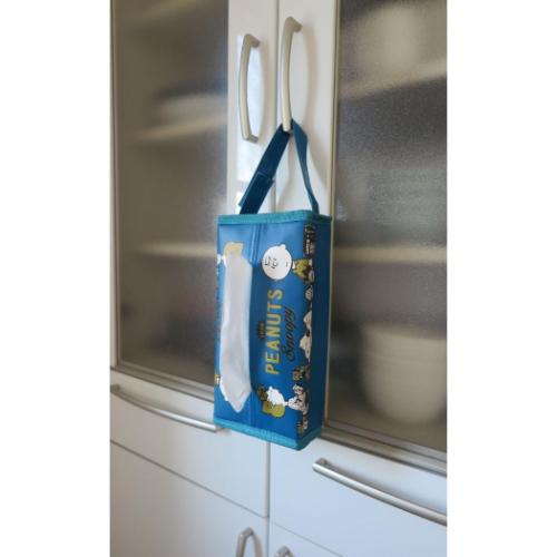 スヌーピー ティッシュカバー レトロティッシュケース ネイビー ピーナッツ キャラクター グッズ メール便可