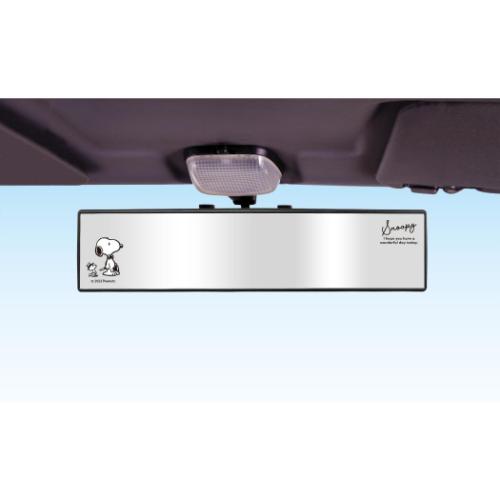 スヌーピー カー用品 ワイドミラー モノトーン ピーナッツ キャラクター グッズ