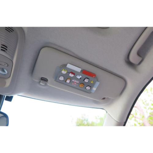 スヌーピー 車内インテリア マルチカードポケット ピーナッツ キャラクター グッズ メール便可