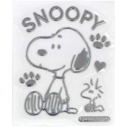スヌーピー ビッグステッカー エンブレムステッカー お座り ピーナッツ キャラクター グッズ メール便可