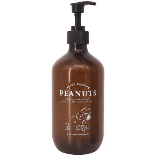 スヌーピー 詰め替えボトル ソープディスペンサー ブラウン ピーナッツ キャラクター グッズ