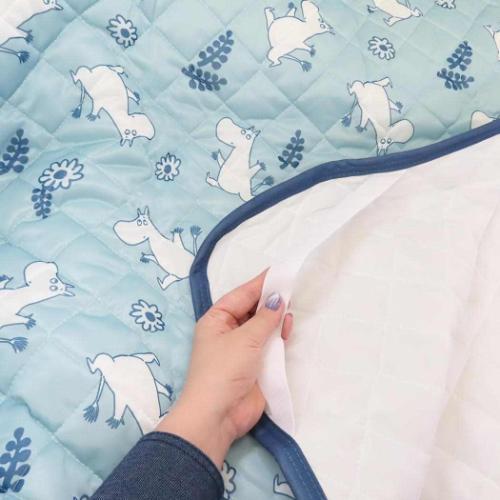 ムーミン 寝具 ひんやり敷きパッド クールフラワーブルー 北欧 キャラクター グッズ