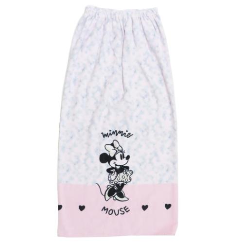 ミニーマウス ラップタオル 100丈マキタオル 100cm丈巻き巻きタオル マーブルピンクスタイル ディズニー キャラクター グッズ