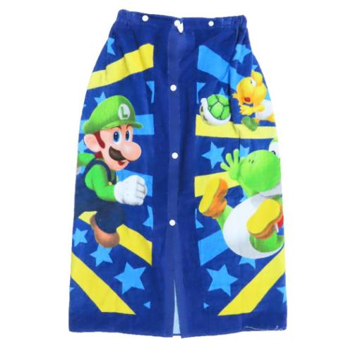 スーパーマリオ ラップタオル 80丈マキタオル 80cm丈巻き巻きタオル スターチェイス キャラクター グッズ