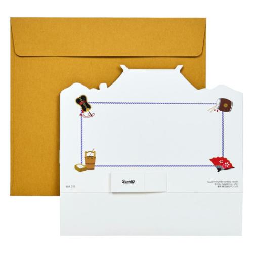 グリーティングカード ワフウ WA3-5 和風カード 相撲 メッセージカード 封筒付き グッズ メール便可