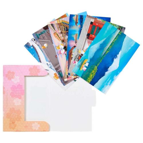 ハローキティ POSTCARD KTタビニツキWA6-5 和風カード　6枚 ハローキティポストカードセット其の一 サンリオ メール便可