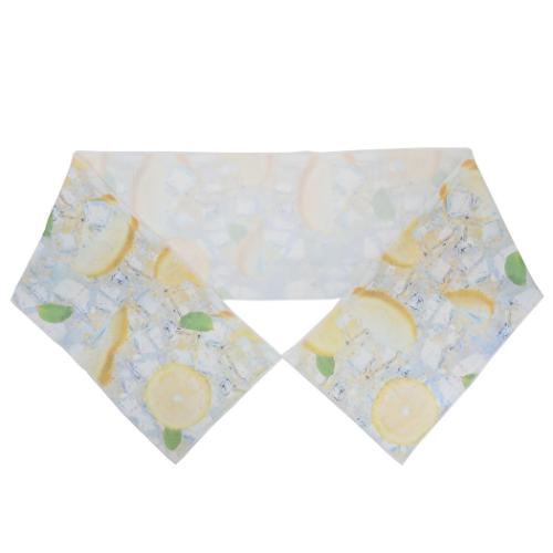 レモンドリンク 夏用ひんやりロングタオル クールタオル イエロー 熱中症対策 アウトドア用品? グッズ メール便可