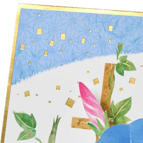 グリーティングカード シヨチユウJSP 44-5 サマー 朝顔色紙 メッセージカード グッズ メール便可