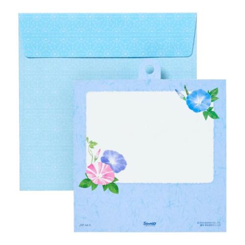 グリーティングカード シヨチユウJSP 44-5 サマー 朝顔色紙 メッセージカード グッズ メール便可