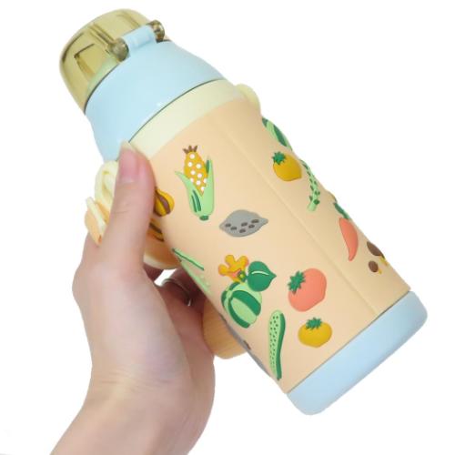 となりのトトロ 水筒 ３ＤワンプッシュストローＢＴ やさい色 スタジオジブリ キャラクター グッズ