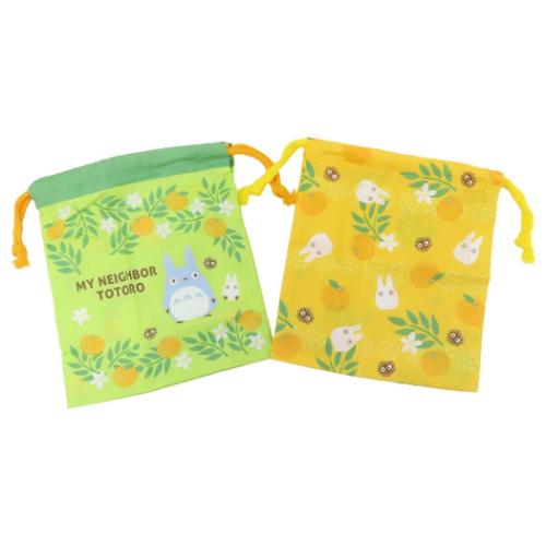 となりのトトロ 巾着袋 マチ付き巾着　2P スタジオジブリ キャラクター グッズ メール便可