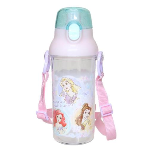 ディズニープリンセス 水筒 食洗機対応 直飲みプラ製ワンタッチクリアボトル 480ml ディズニー キャラクター グッズ