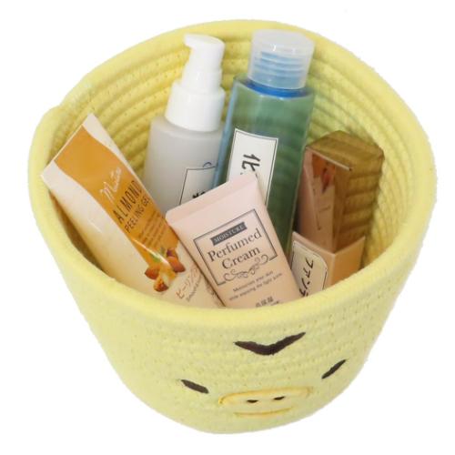 リラックマ 卓上収納 ロープバスケット Sサイズ キイロイトリ サンエックス キャラクター グッズ