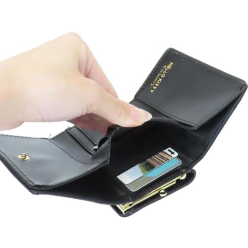 ハローキティ レディース財布 口金財布 天使と小悪魔 ブラック サンリオ キャラクター グッズ