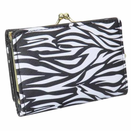 ハローキティ レディース財布 口金財布 日焼けキティ ゼブラ ブラック サンリオ キャラクター グッズ
