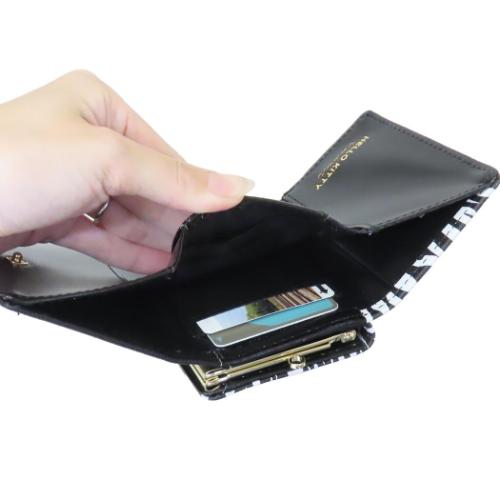 ハローキティ レディース財布 口金財布 日焼けキティ ゼブラ ブラック サンリオ キャラクター グッズ