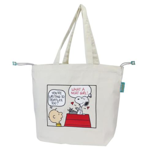 スヌーピー 手提げかばん 刺繍トートバッグ キナリ ヴィンテージスタイル ピーナッツ キャラクター グッズ メール便可