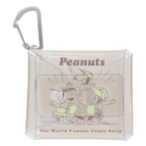 スヌーピー ミニポーチ クリアマルチケースSS ベースボールシリーズ BE ピーナッツ キャラクター グッズ メール便可