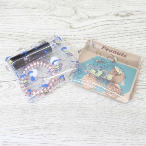 スヌーピー ミニポーチ クリアマルチケースSS ベースボールシリーズ BE ピーナッツ キャラクター グッズ メール便可