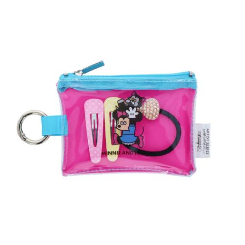 ディズニーx松本セイジ クリアミニポーチ ミニポーチ ミニーマウス ディズニー キャラクター グッズ メール便可