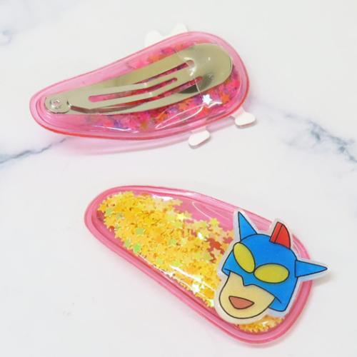 クレヨンしんちゃん ヘアアクセ ファンシーぱっちん4 2個セット しんちゃん＆アクション仮面 アニメキャラクター グッズ メール便可