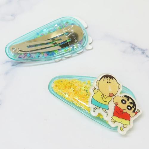 クレヨンしんちゃん ヘアアクセ ファンシーぱっちん4 2個セット しんちゃん＆ボーちゃん アニメキャラクター グッズ メール便可