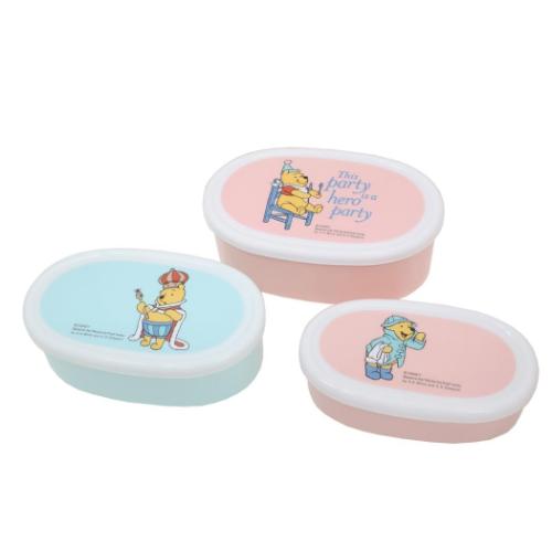 くまのプーさん 保存容器 抗菌シール容器3Pセット コスチューム ディズニー キャラクター グッズ