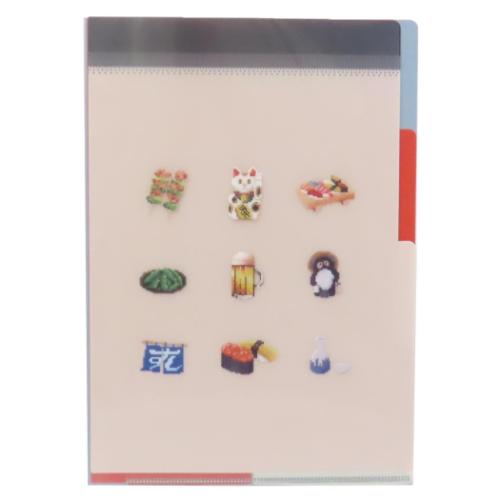 ピクセルック ポケットファイル A5ポケットクリアファイル 居酒屋 かわいい グッズ メール便可