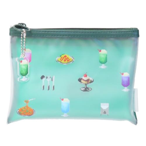 ピクセルック コスメポーチ PVCポーチ 喫茶店 かわいい グッズ メール便可