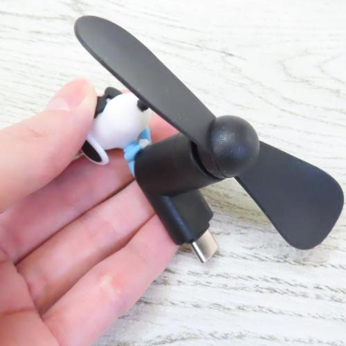 スヌーピー 携帯用扇風機 コネクタ付きミニクールファン USB Type-C ジョー クール ピーナッツ キャラクター グッズ メール便可