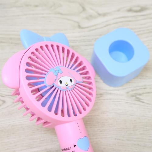 マイメロディ 携帯用扇風機 耳付きスタンドファン サンリオ キャラクター グッズ