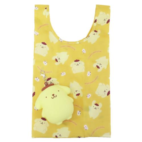 ポムポムプリン ショッピングバッグ ポーチ付きエコバッグ ソリッドプリン サンリオ キャラクター グッズ