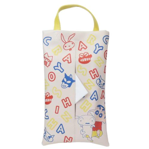 クレヨンしんちゃん ティッシュカバー 合皮ティッシュボックスケース アルファベット アニメキャラクター グッズ