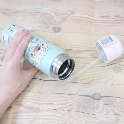 スヌーピー 水筒 ワンタッチストローボトル 480ml ピーナッツ キャラクター グッズ