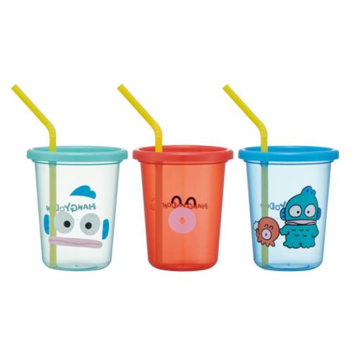ハンギョドン 蓋付きプラコップ ストロー付タンブラー 3個セット 320ml サンリオ キャラクター グッズ