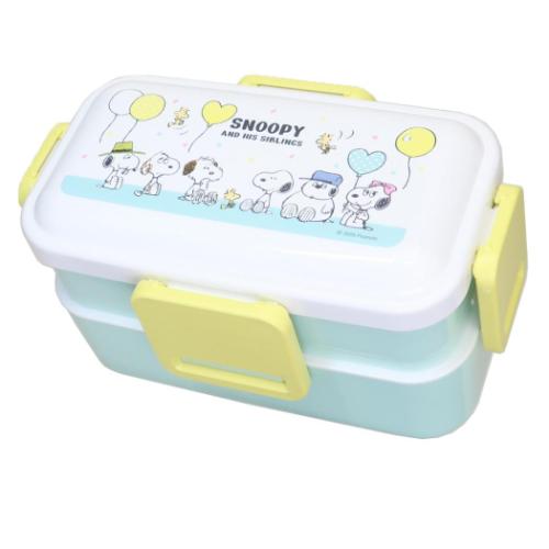 スヌーピー お弁当箱 抗菌食洗機対応ふわっと弁当箱2段 600ml バルーン ピーナッツ キャラクター グッズ