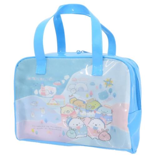 すみっコぐらし プールバッグ ビニールボストンバッグ サンエックス キャラクター グッズ