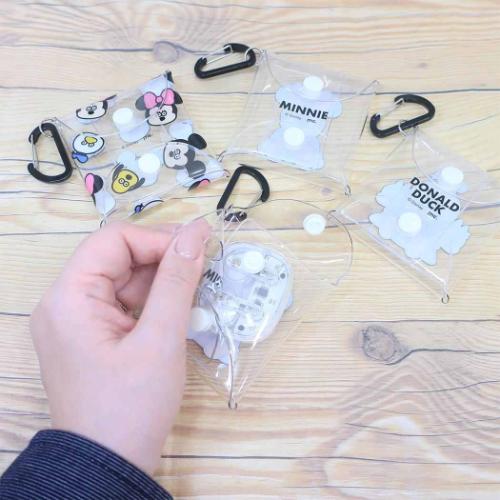 DISNEYx松本セイジ ミニポーチ クリアマルチケースSS ミニー ディズニー キャラクター グッズ メール便可